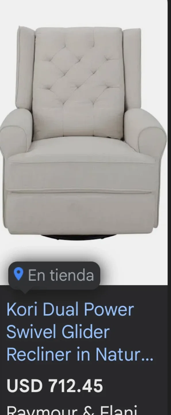 Raymour & Flanigan Kori Dual Power Swivel Glider Recliner