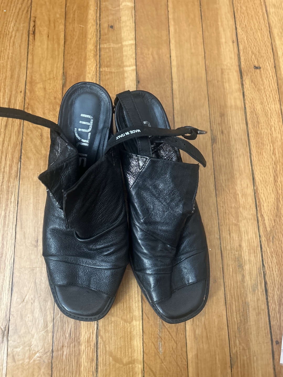 MJUS Black Leather Heels - Size 39 - photo 2