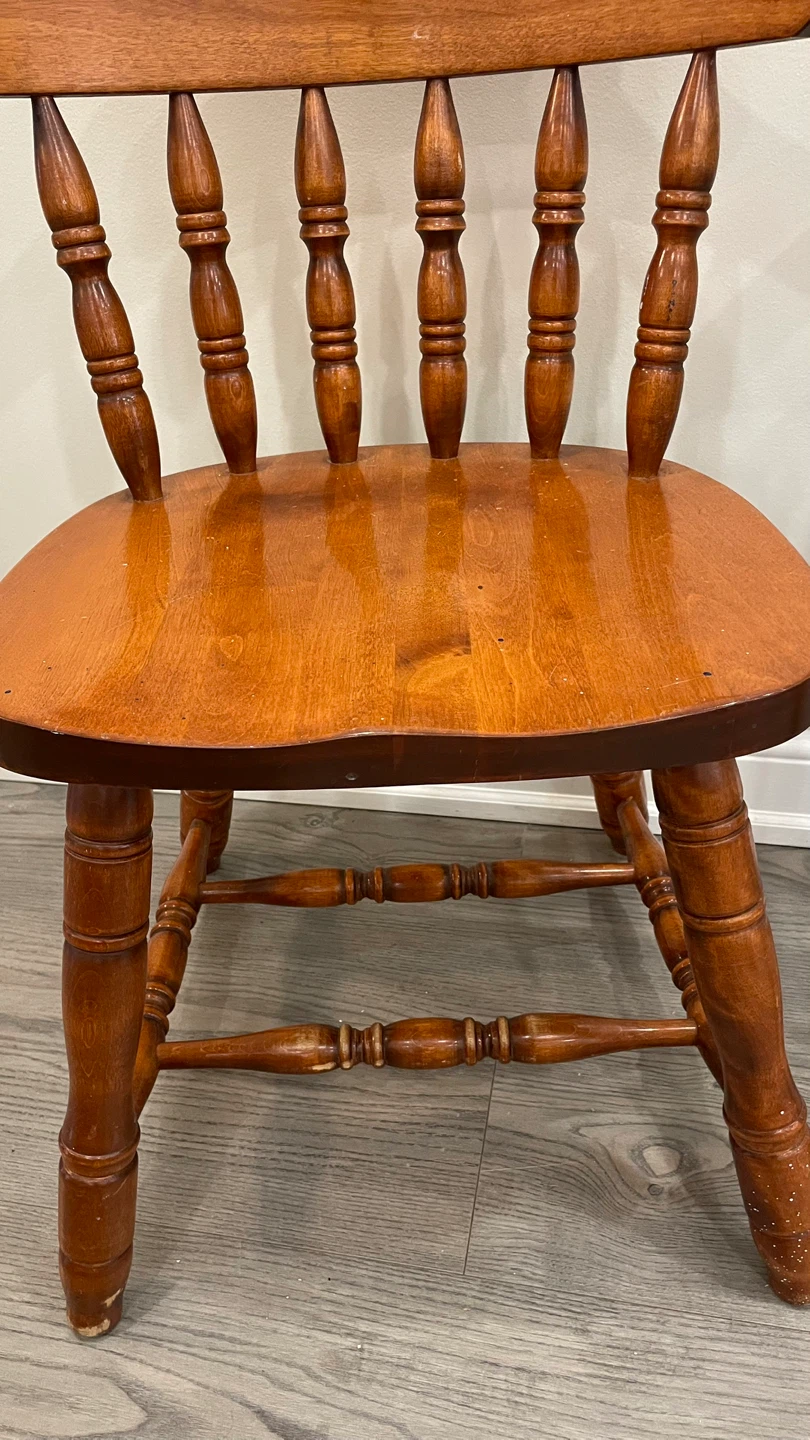 2 Wooden Spindle Back Chair - photo 5