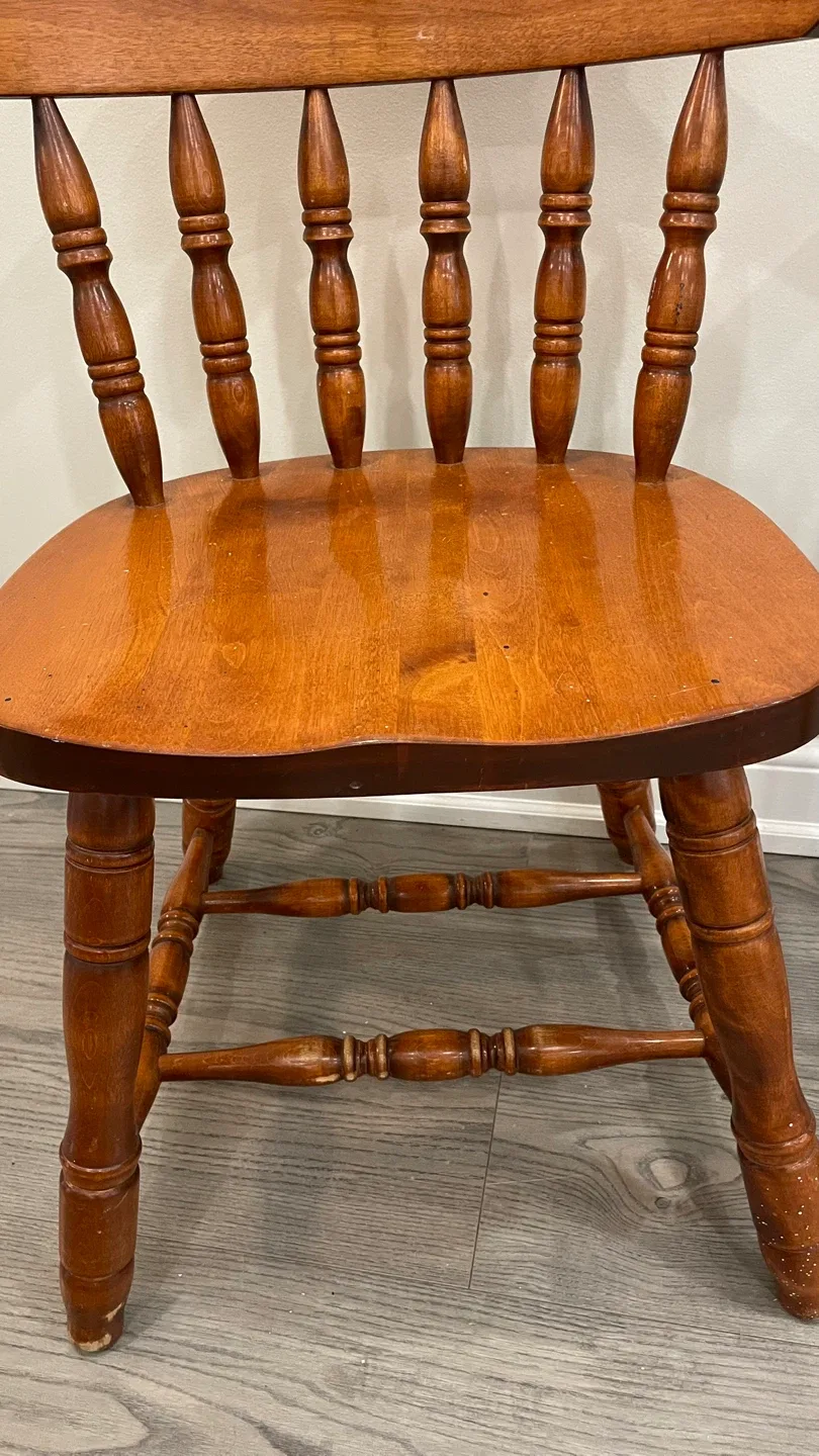 2 Wooden Spindle Back Chair image indicator(5)