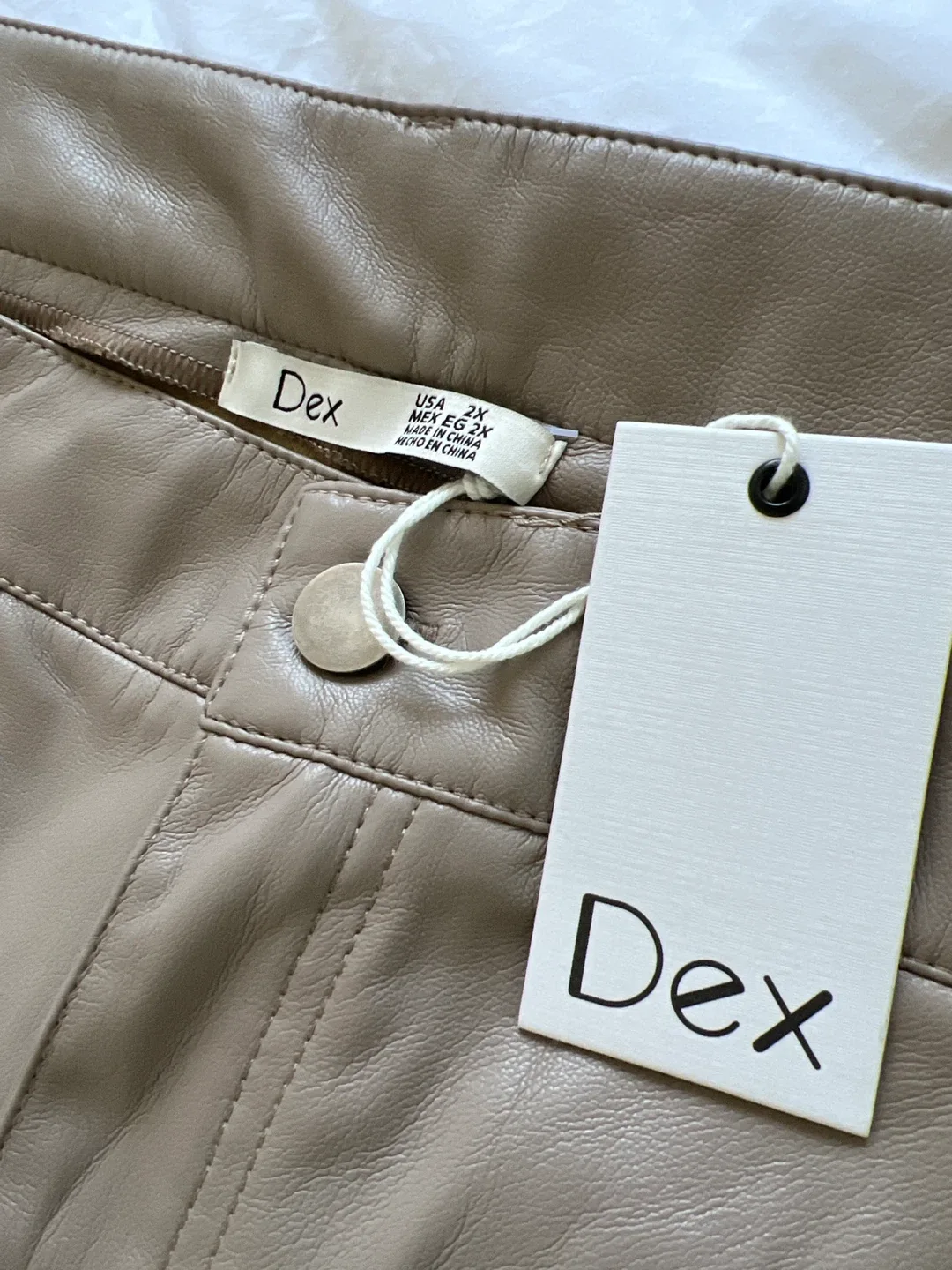 Dex Faux Leather Pants - Size 2X - New with Tags image indicator(2)