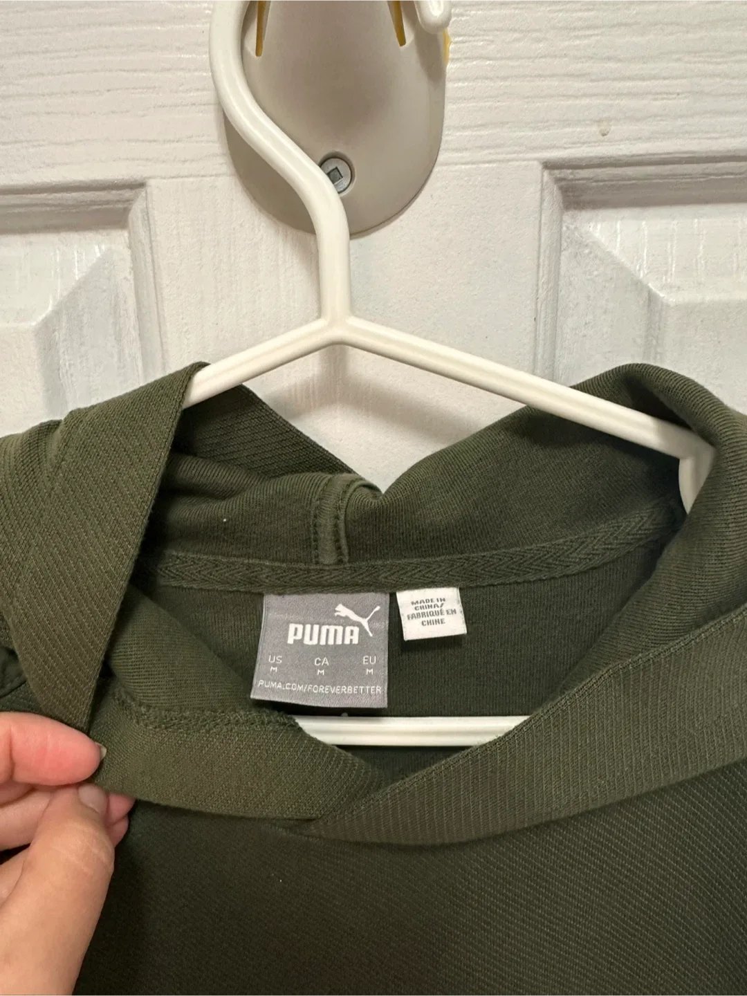 Puma Olive Green Hoodie - Size M image indicator(2)