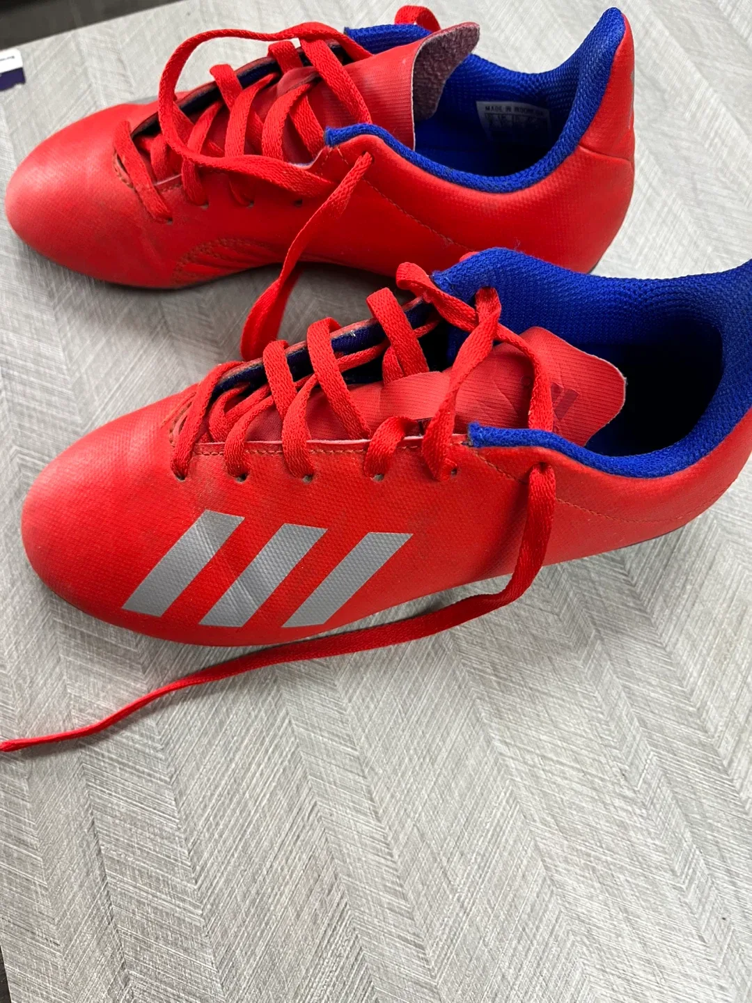 Adidas Red Soccer Cleats size 2 thumbnail