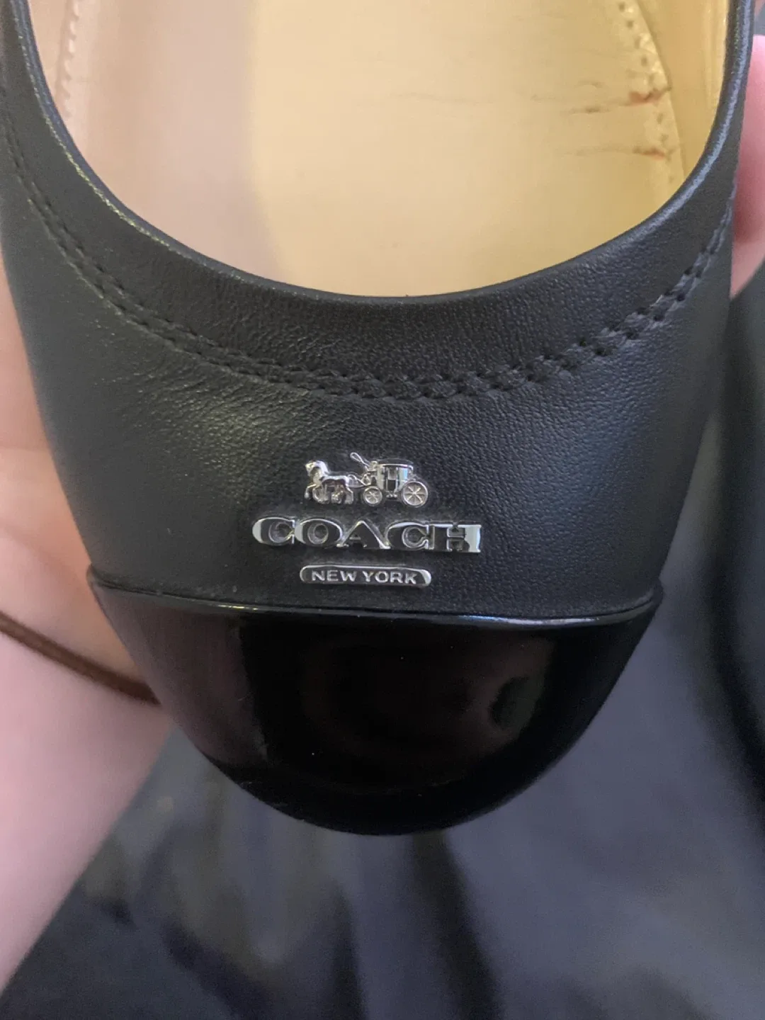 Coach Black Leather Ballet Flats image indicator(3)