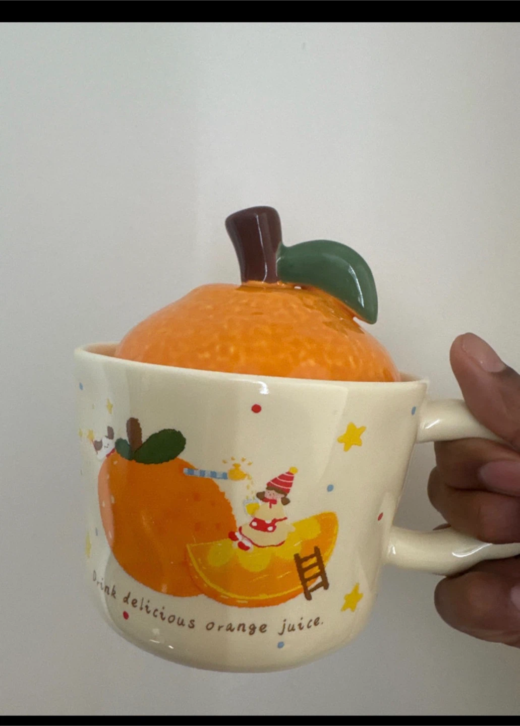 Orange Mug with Lid