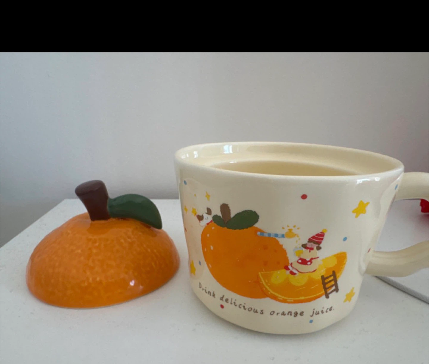 Orange Mug with Lid - photo 2