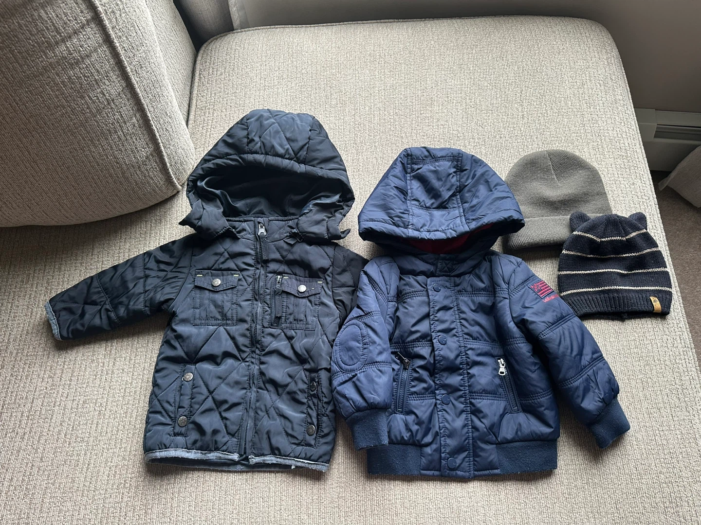 Kids Winter Coats & Hats Bundle