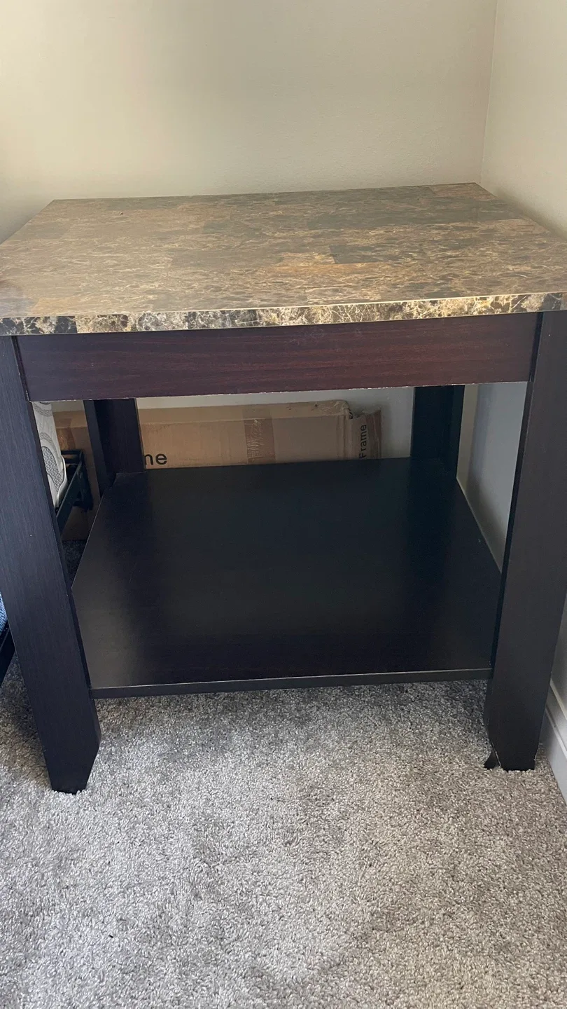 Side Table with Faux Marble Top image indicator(4)