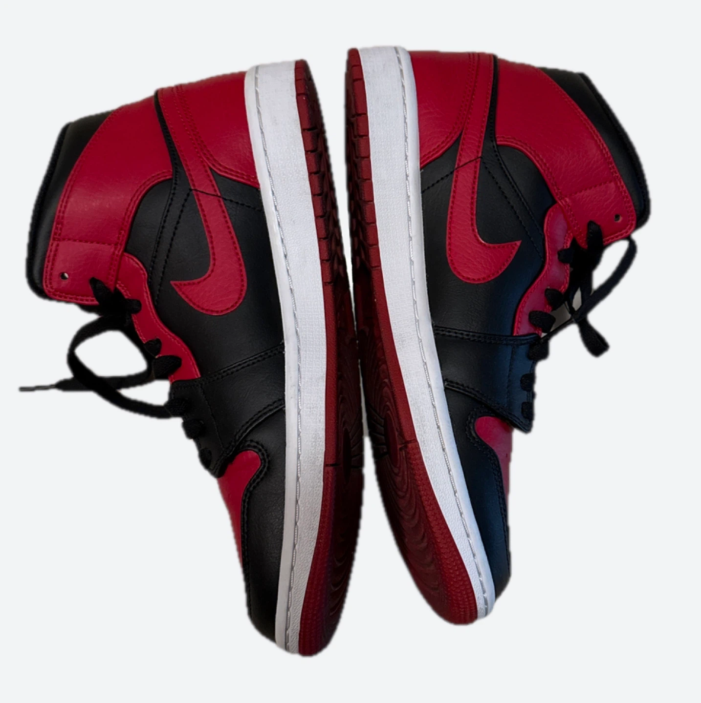 Nike Air Jordan 1 Mid Banned Black/Red - photo 3