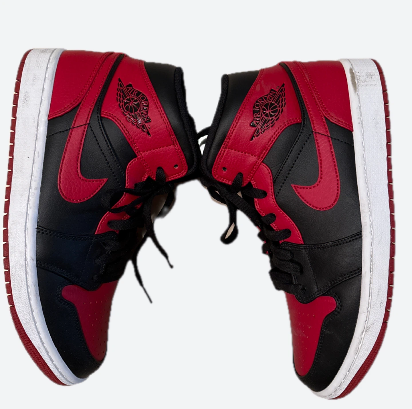 Nike Air Jordan 1 Mid Banned Black/Red - photo 4