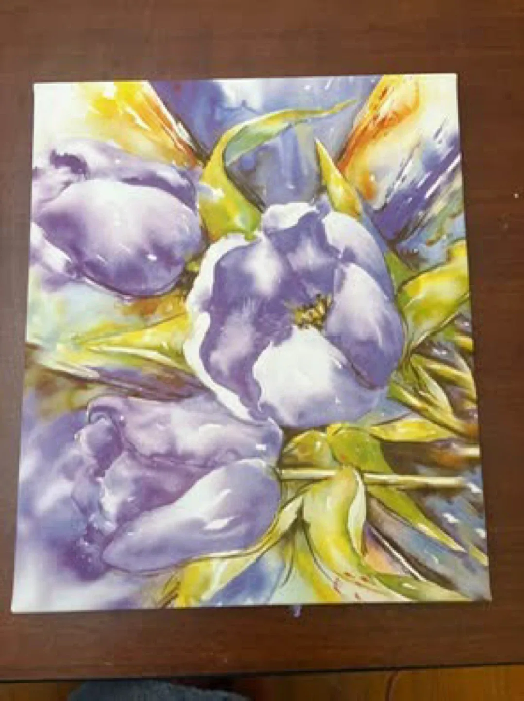 Flower canvas picture (Never used) (Giving away for FREE) thumbnail