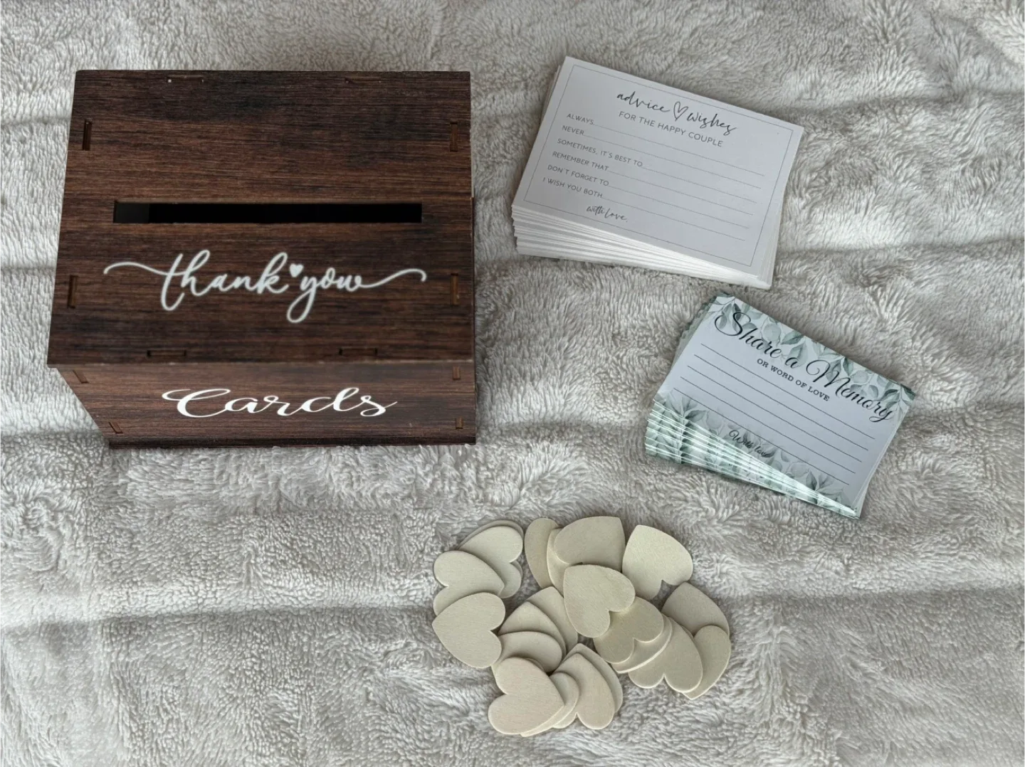 Wedding Decor Set: Card Box, Basket, Pillow, Cards image indicator(2)