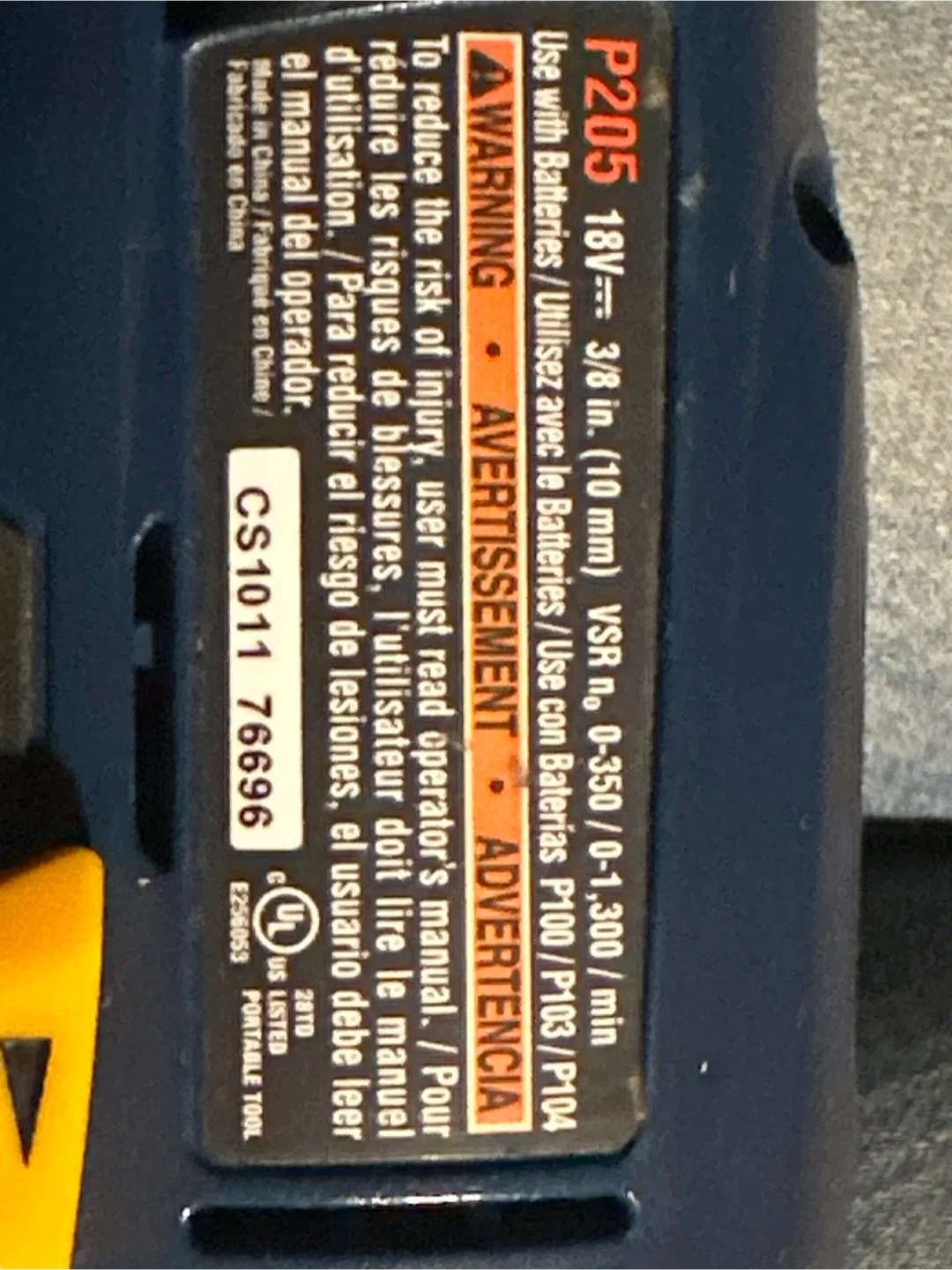 Ryobi P205 Cordless Drill image indicator(5)