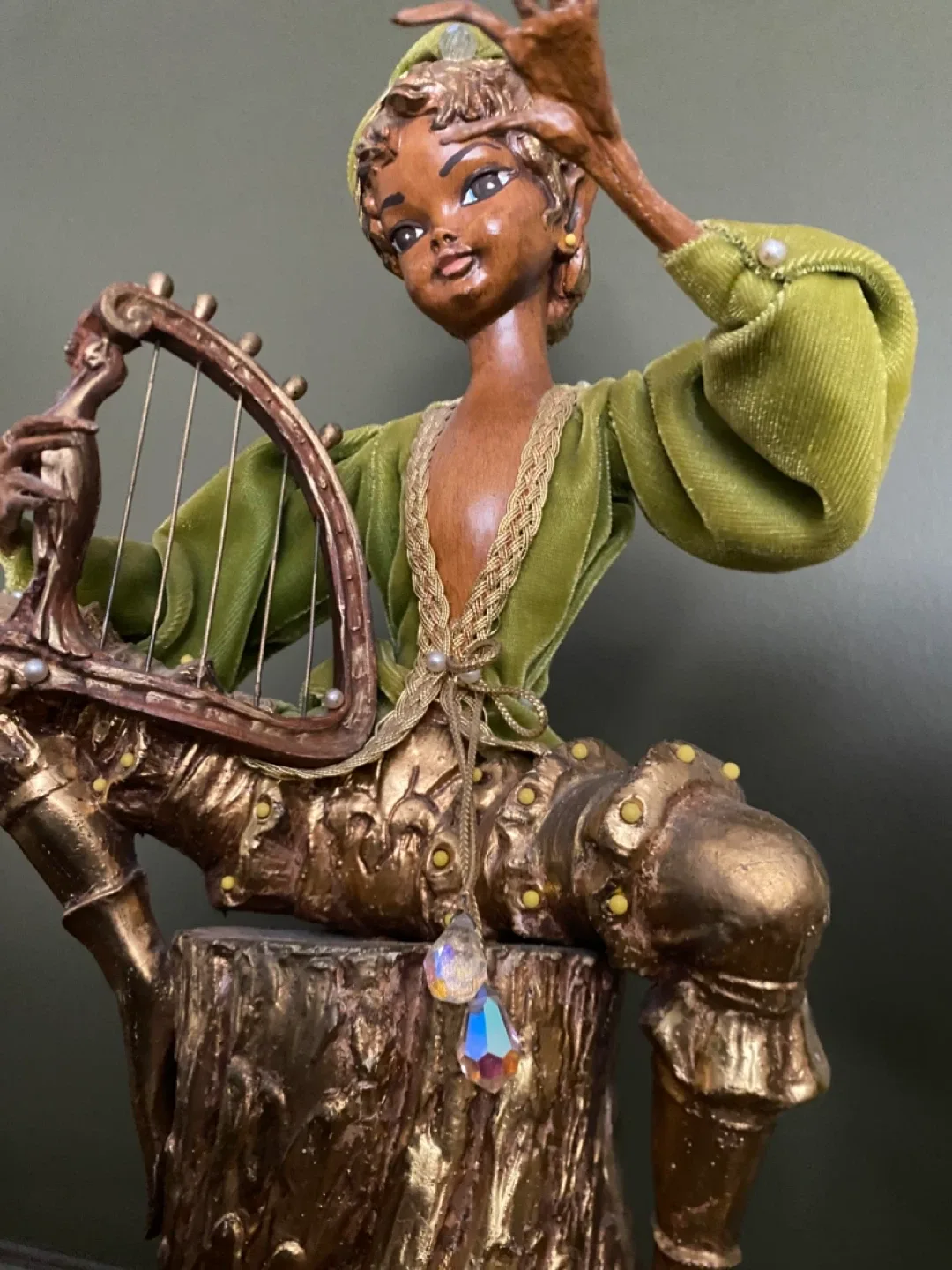 Vintage Pixie Figurine lamp with Harp image indicator(4)