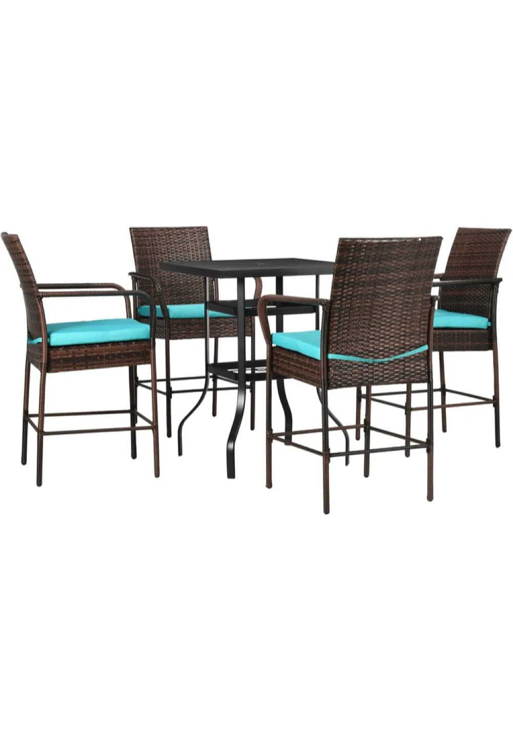 7 Piece Patio Set with Umbrella & heavy stand image indicator(4)