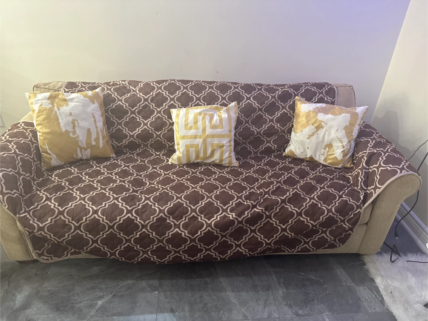 Beige Sofa and Armchair Set - photo 2