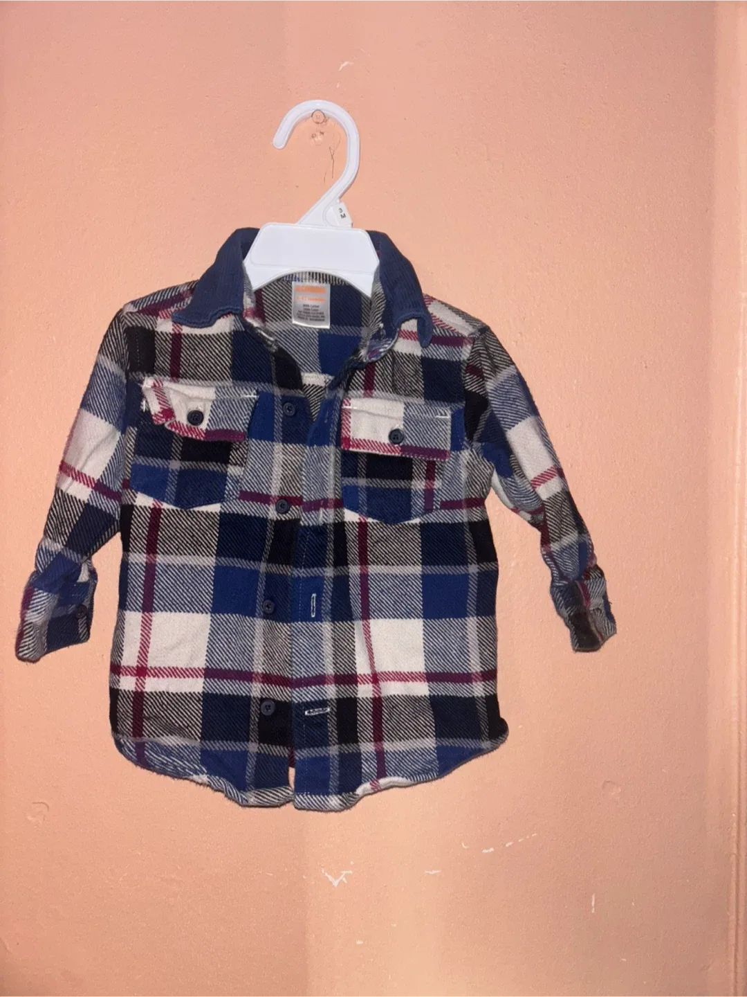 Gymboree Plaid Flannel Shirt, Size 6-12 Months thumbnail