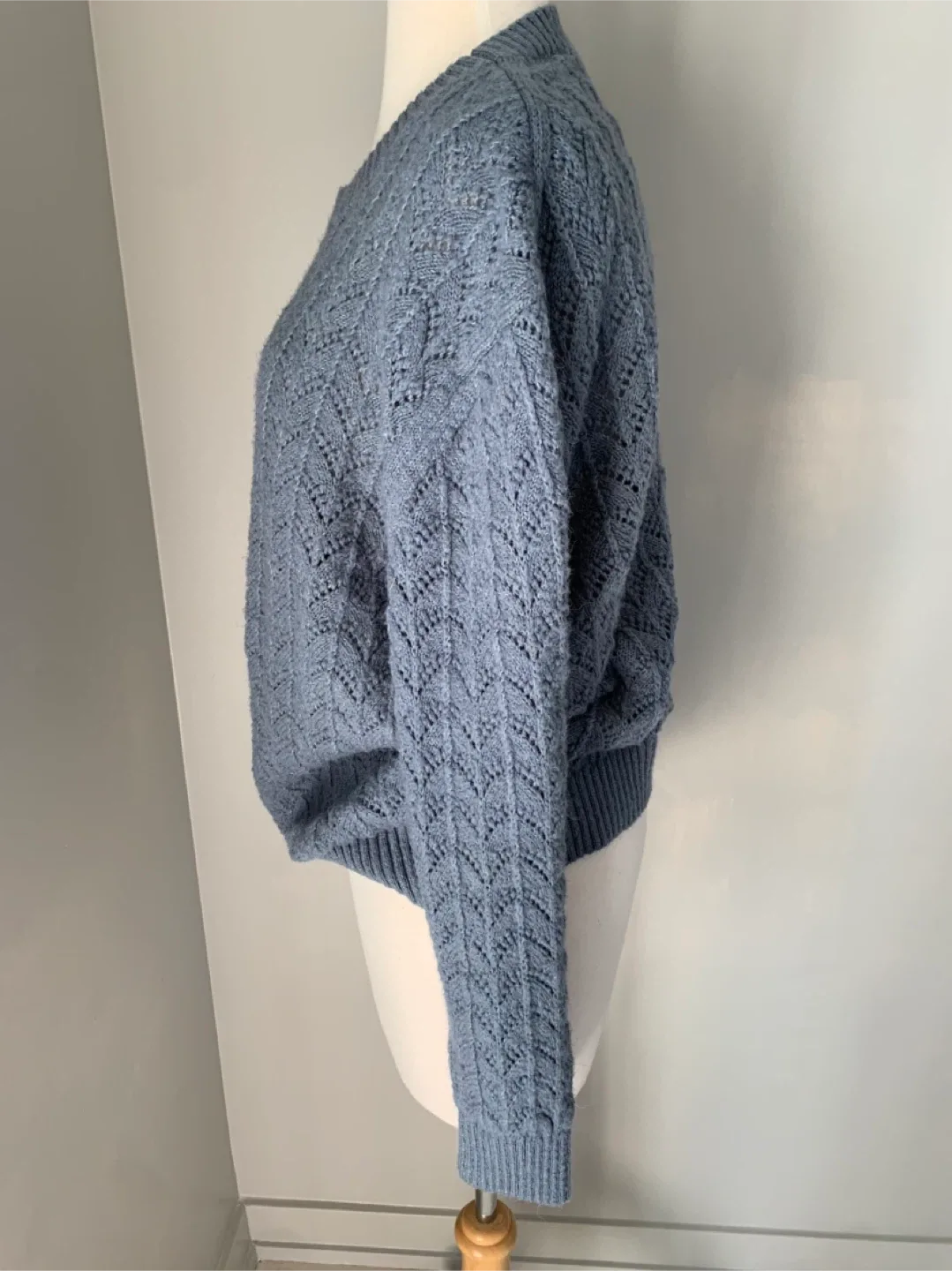Zara Blue Knit Sweater - Size L thumbnail