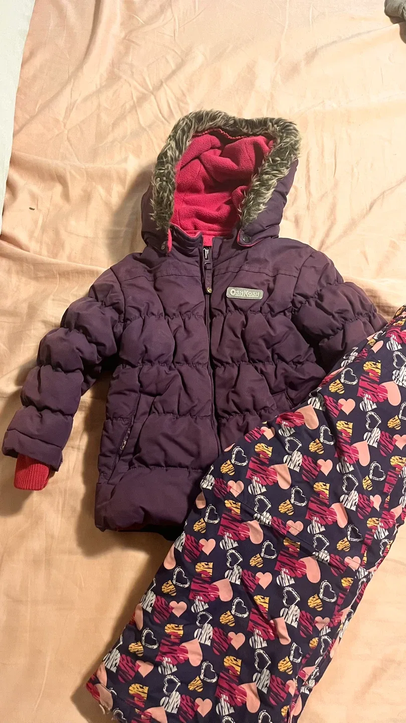 OshKosh B'gosh Purple Winter Jacket and Snowpants- Size 3T 🧡 thumbnail