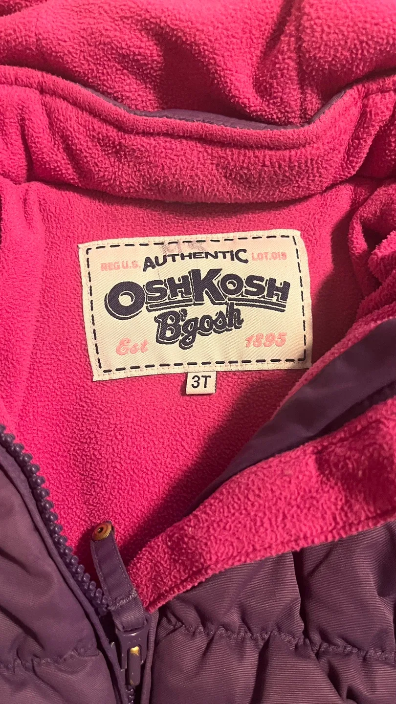 OshKosh B'gosh Purple Winter Jacket and Snowpants- Size 3T 🧡 image indicator(2)