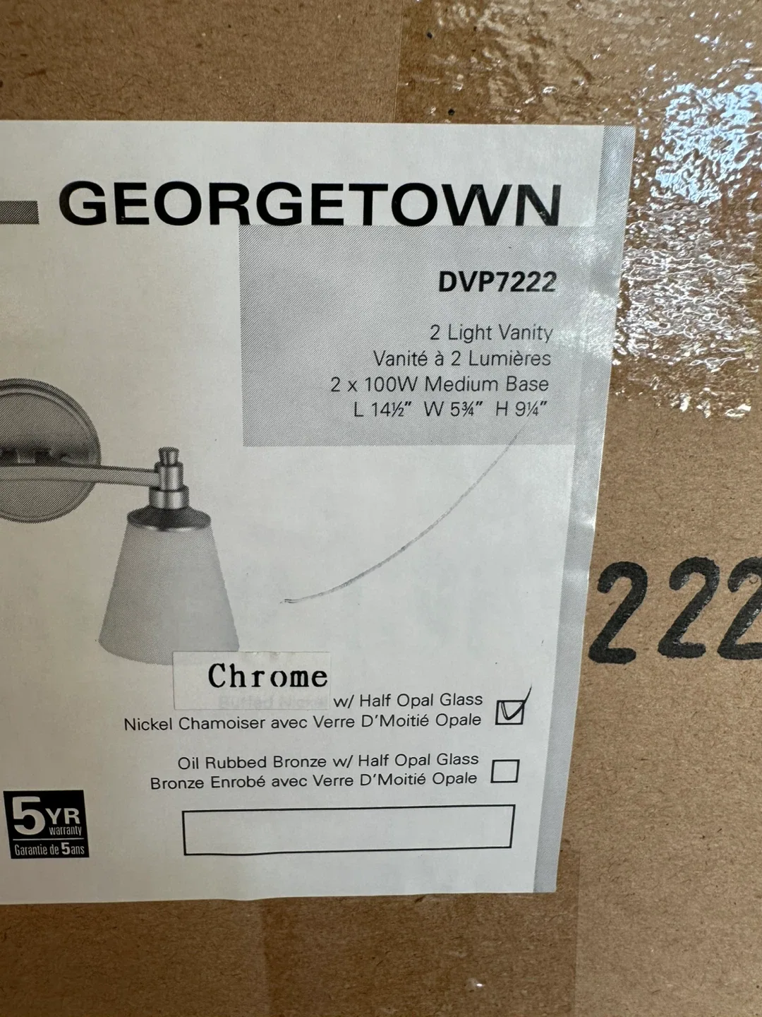 Georgetown Vanity Light Fixture image indicator(2)