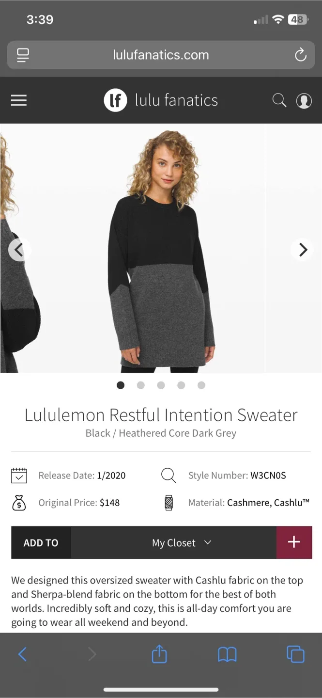 Lululemon Restful Intention Sweater - Size M image indicator(5)