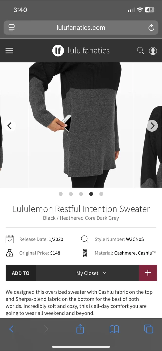 Lululemon Restful Intention Sweater - Size M image indicator(6)