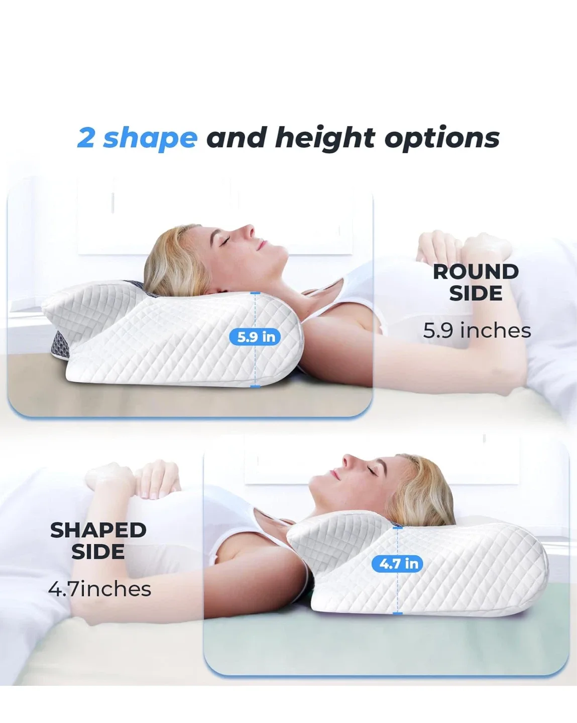 SAHEYER Cervical Neck Pillow, 2 in 1 Support image indicator(5)