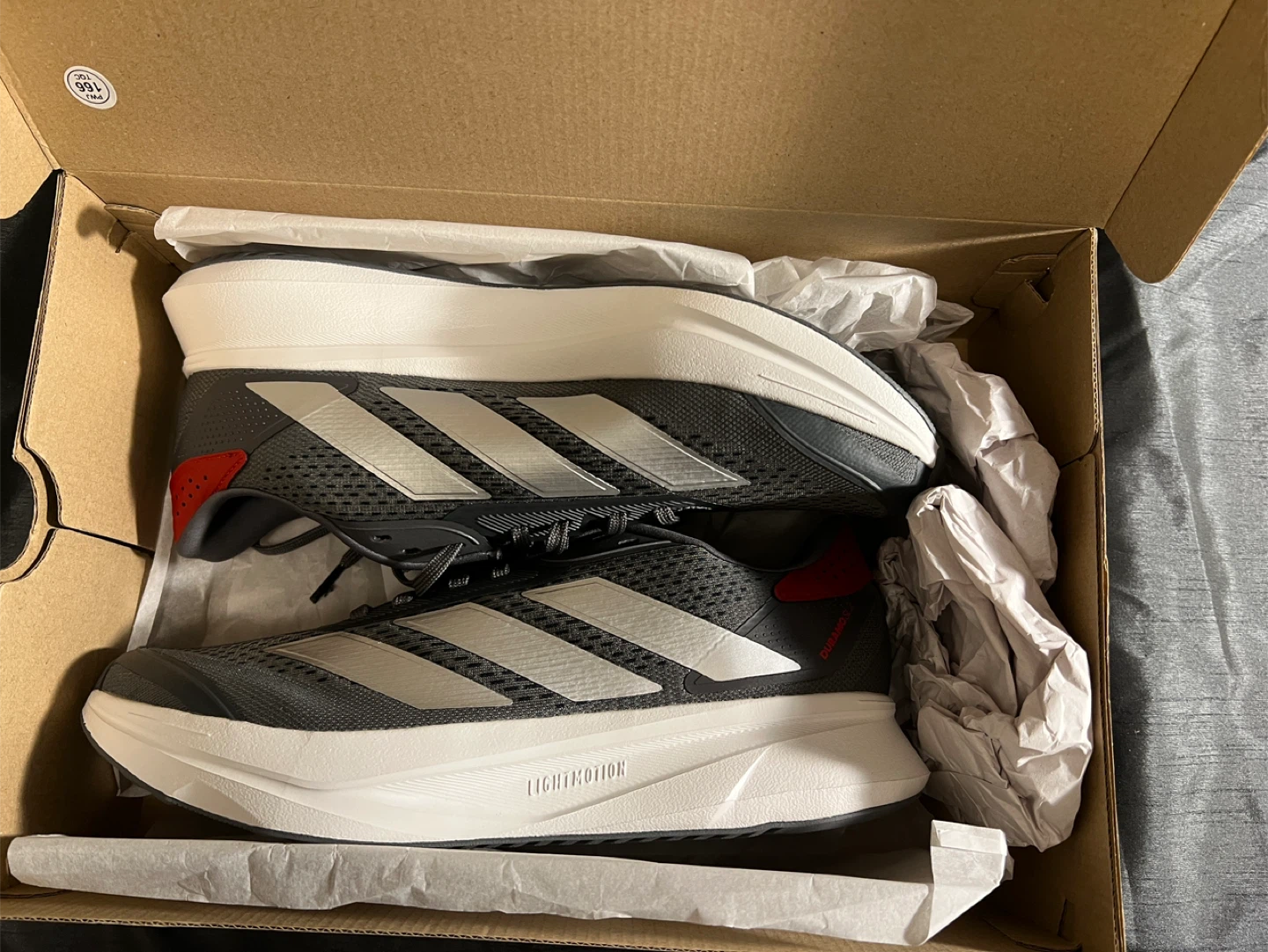 Adidas Lightmotion Grey/Red Running Shoes - photo 2