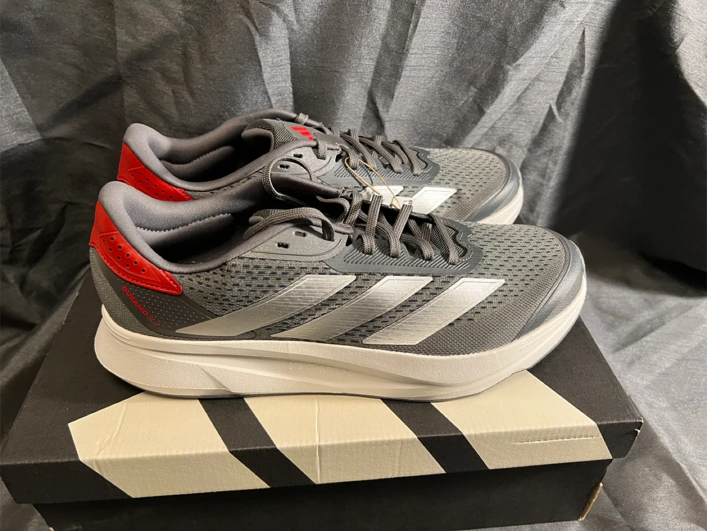 Adidas Lightmotion Grey/Red Running Shoes image indicator(6)