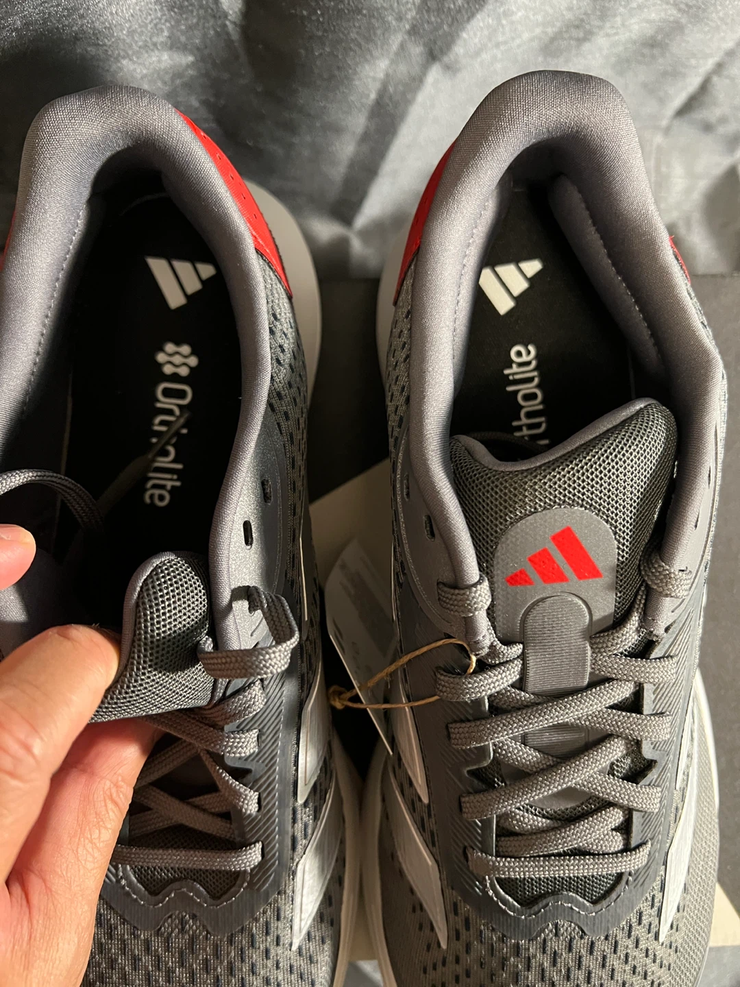 Adidas Lightmotion Grey/Red Running Shoes - photo 4