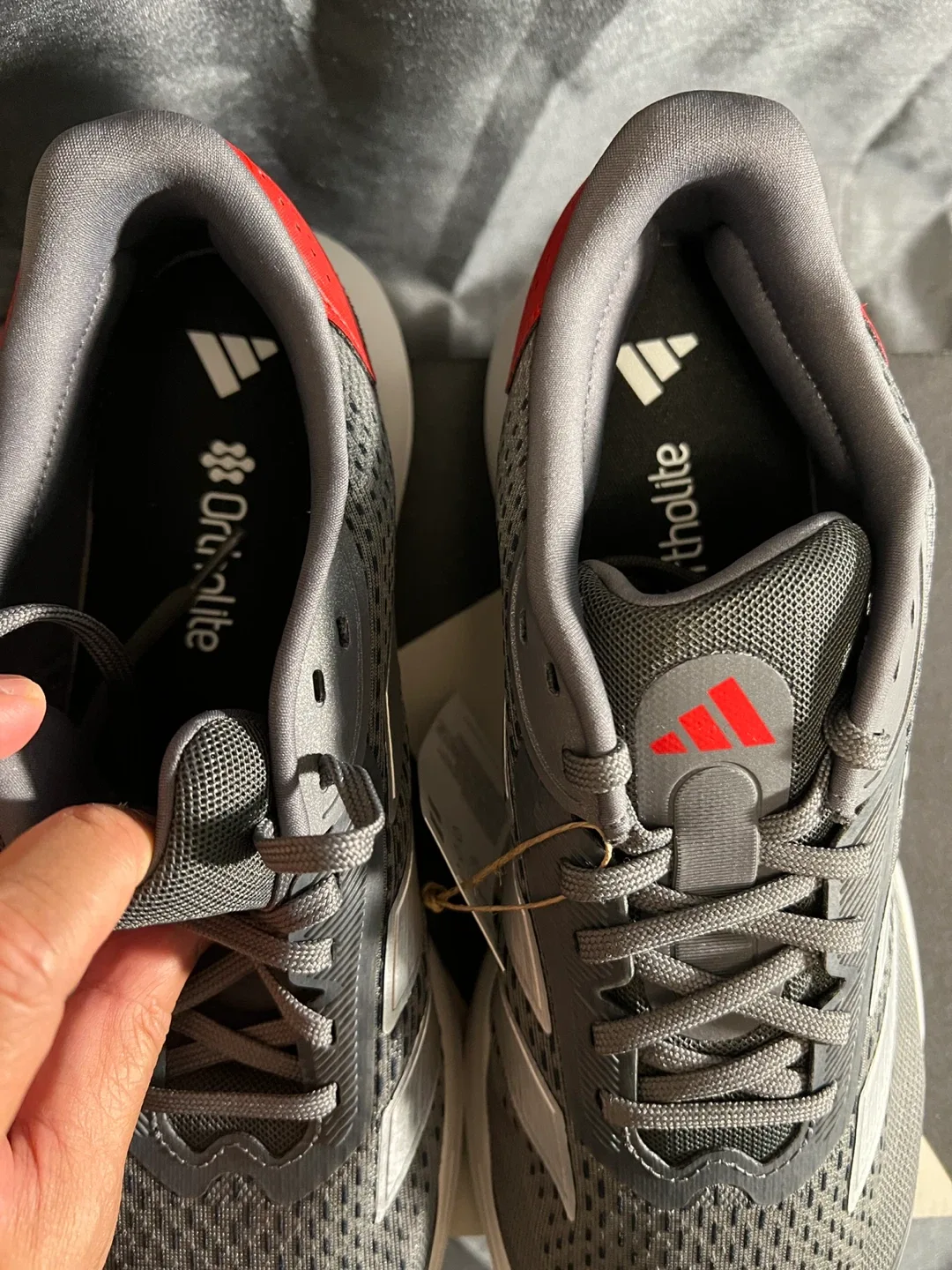 Adidas Lightmotion Grey/Red Running Shoes image indicator(4)