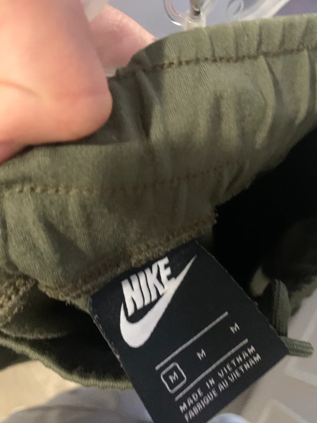 Nike tech Olive Green Joggers - Size M image indicator(5)
