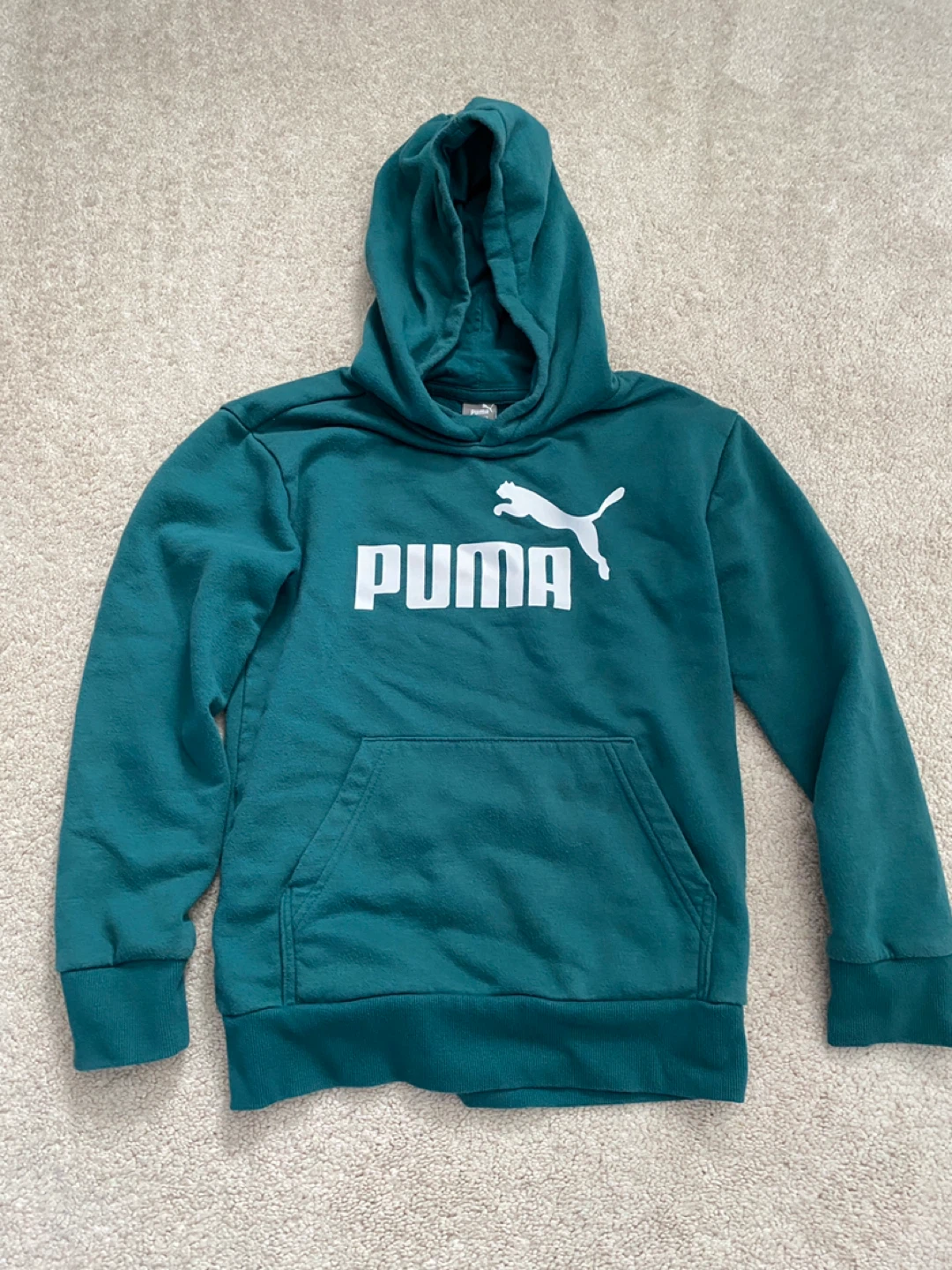 Boys Puma Hoodie - Size M - Green