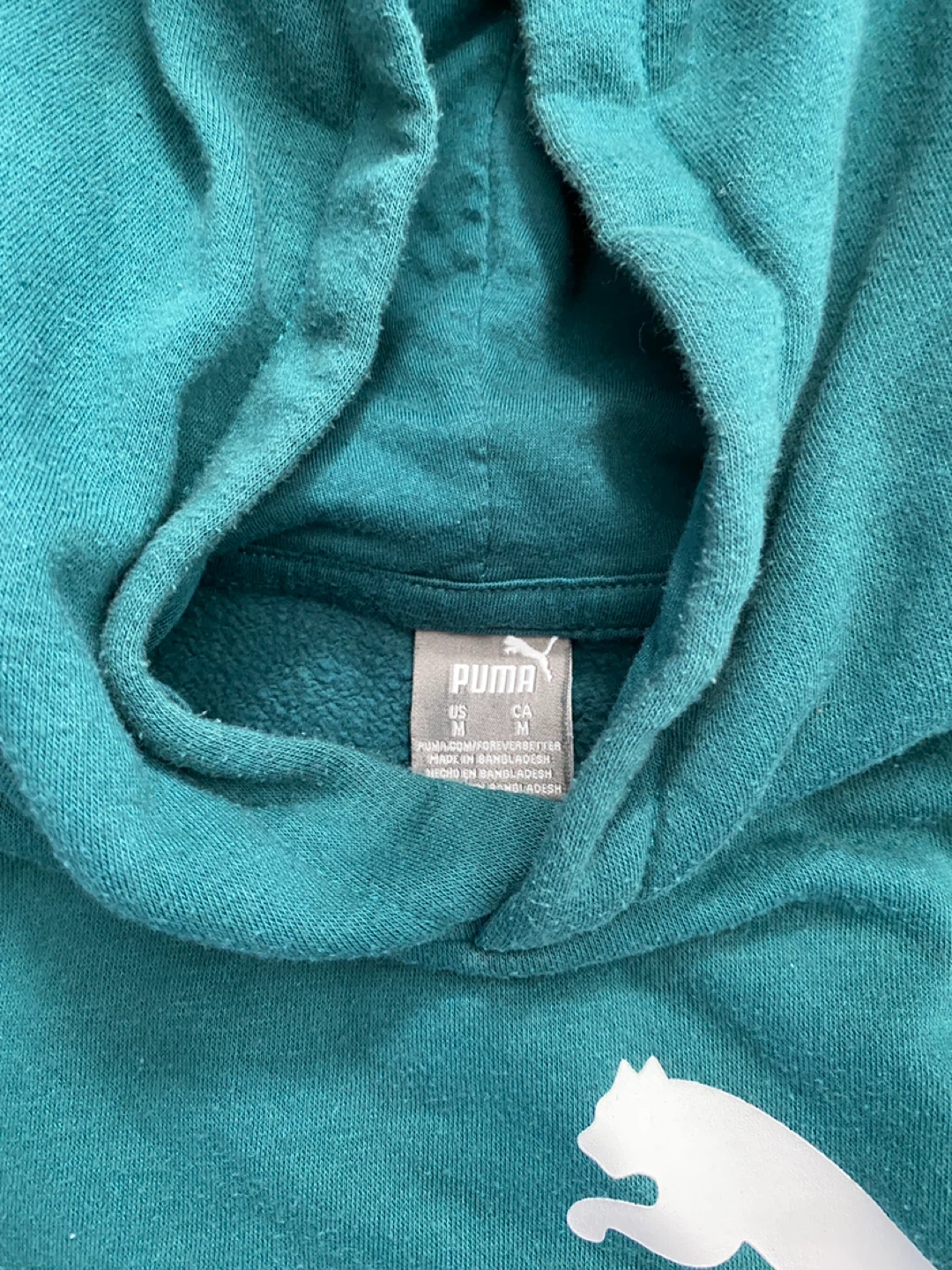 Boys Puma Hoodie - Size M - Green - photo 2