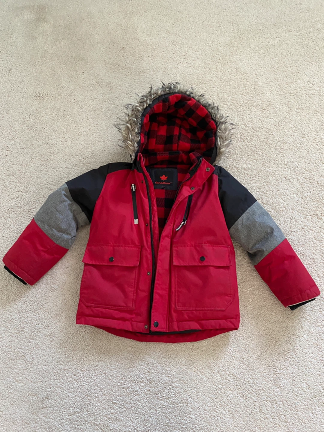 Canadiana Kids' Winter Jacket - Size M (7-8)