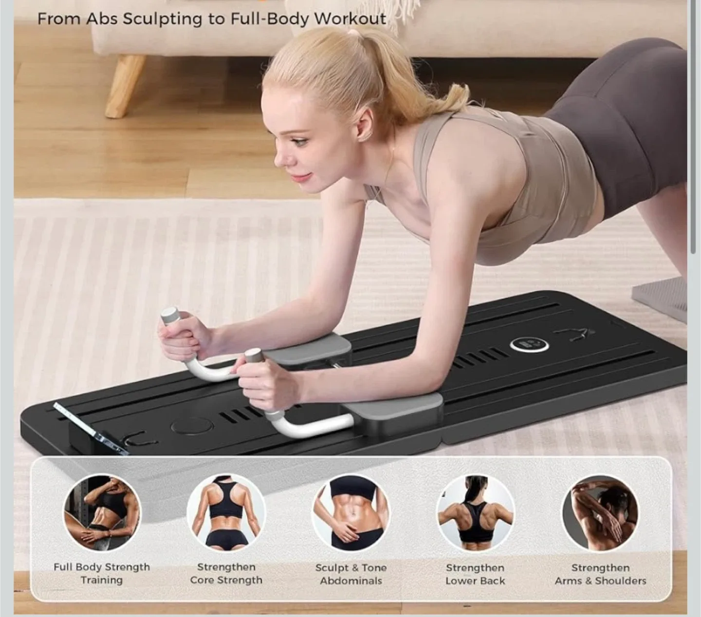 Portable Pilates Reformer Board image indicator(2)