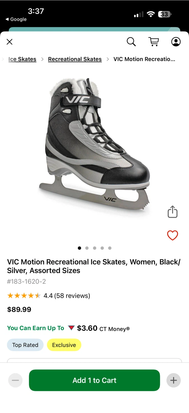 VIC Motion Recreational Ice Skates, Women's - photo 2