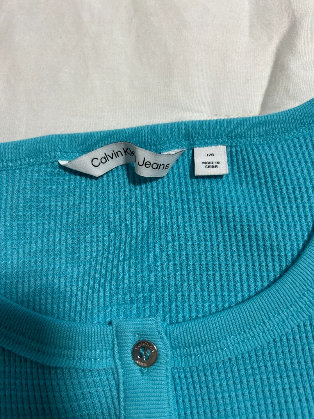 Calvin Klein Waffle Knit Tank Top - Size L image indicator(2)