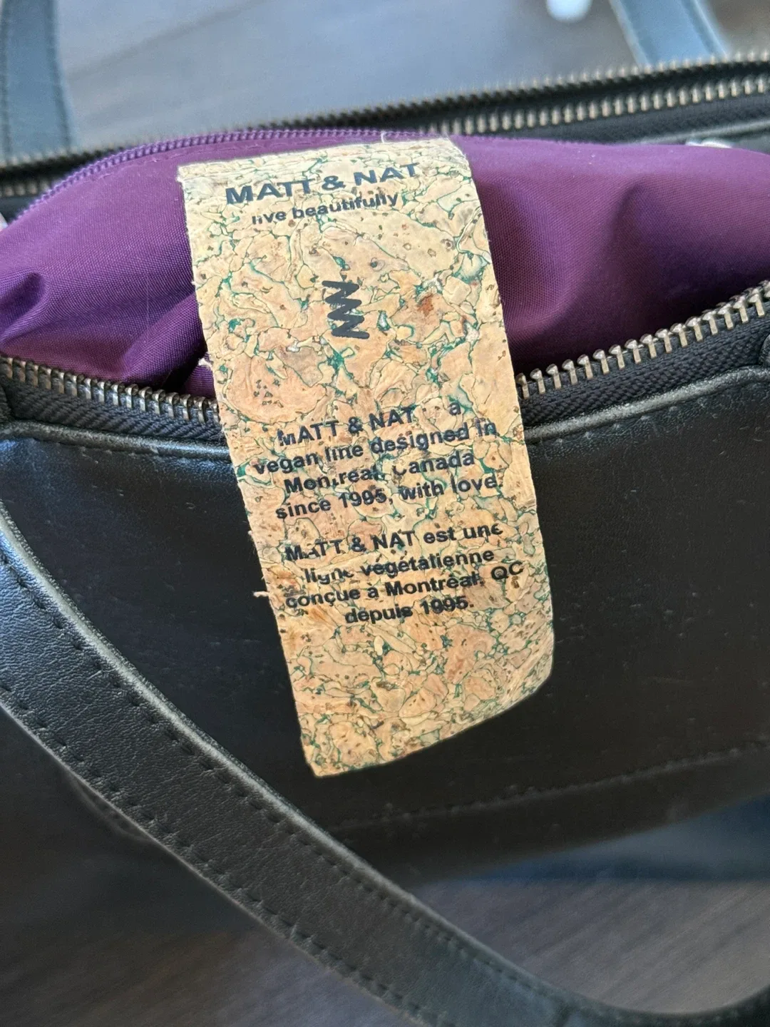 Matt & Nat Black Tote Bag image indicator(4)