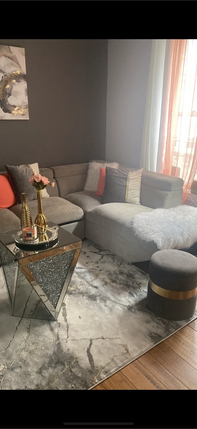 Area Rug Grey/Gold 5'3" x 7'6" image indicator(2)