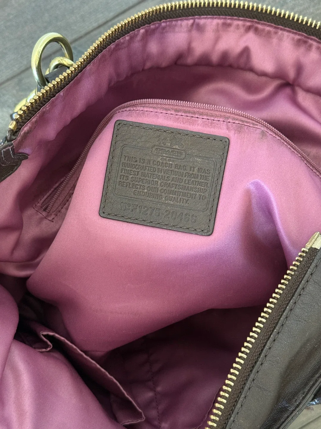 Coach Brown Leather Tote Bag image indicator(5)