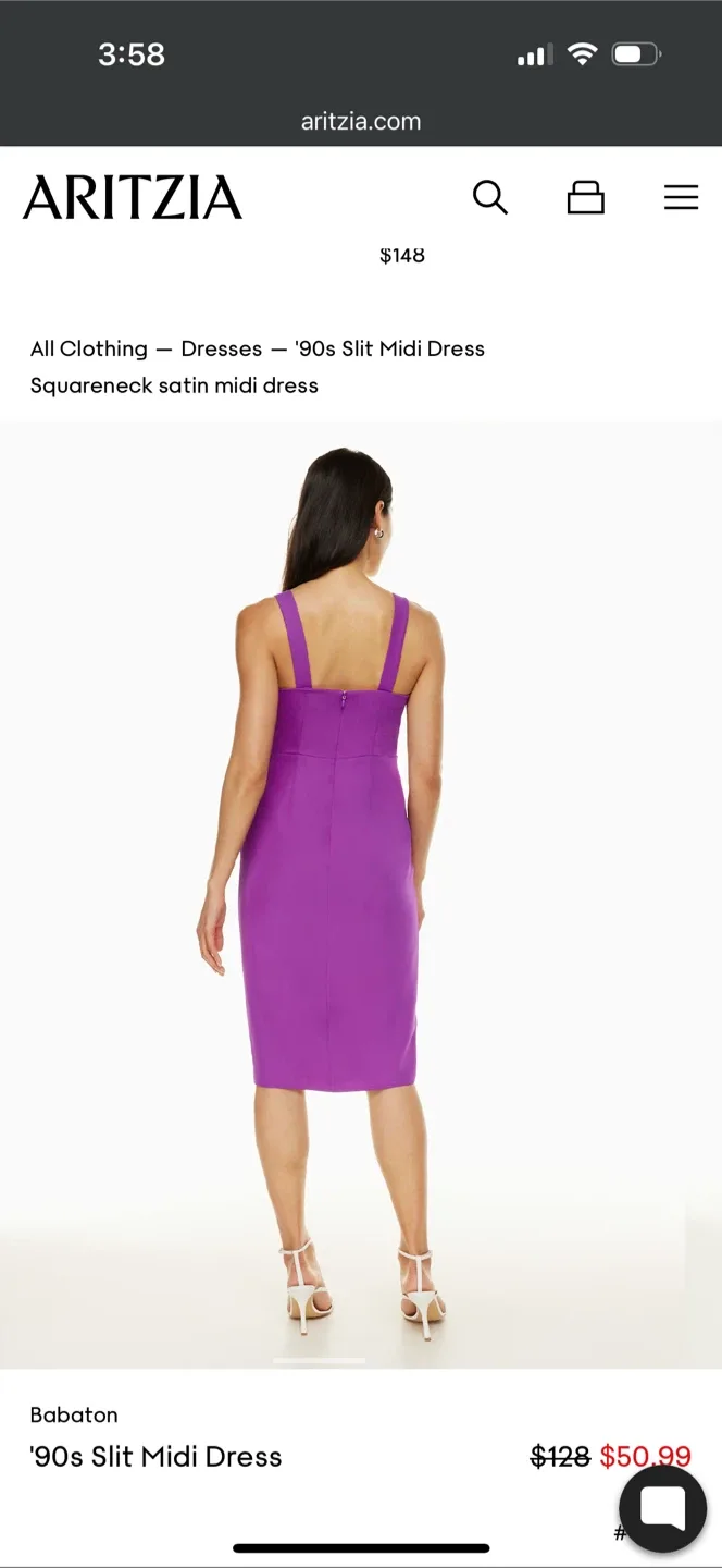 Aritzia Babaton '90s Slit Midi Dress - Size 2 image indicator(2)