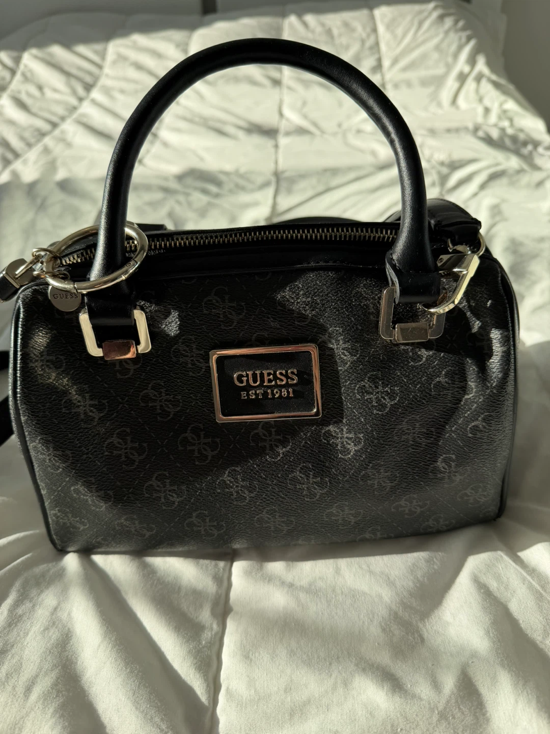Guess Est 1981 Black Satchel