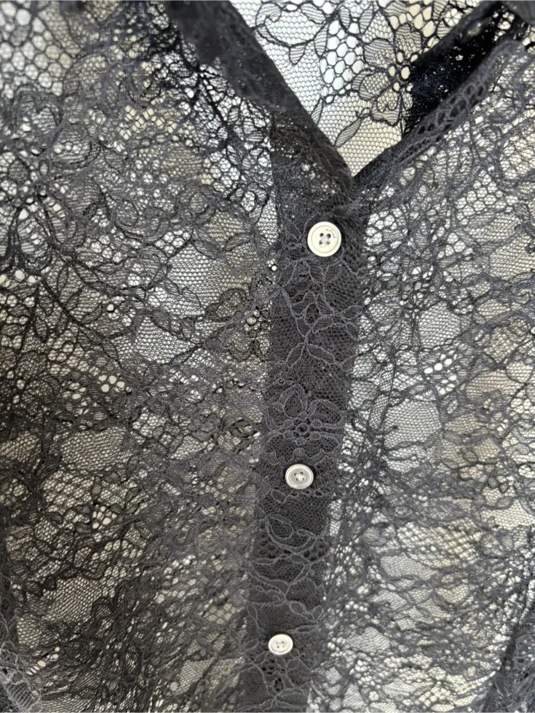 Aritzia Wilfred Fleur Blouse - 2XS Black Lace image indicator(4)