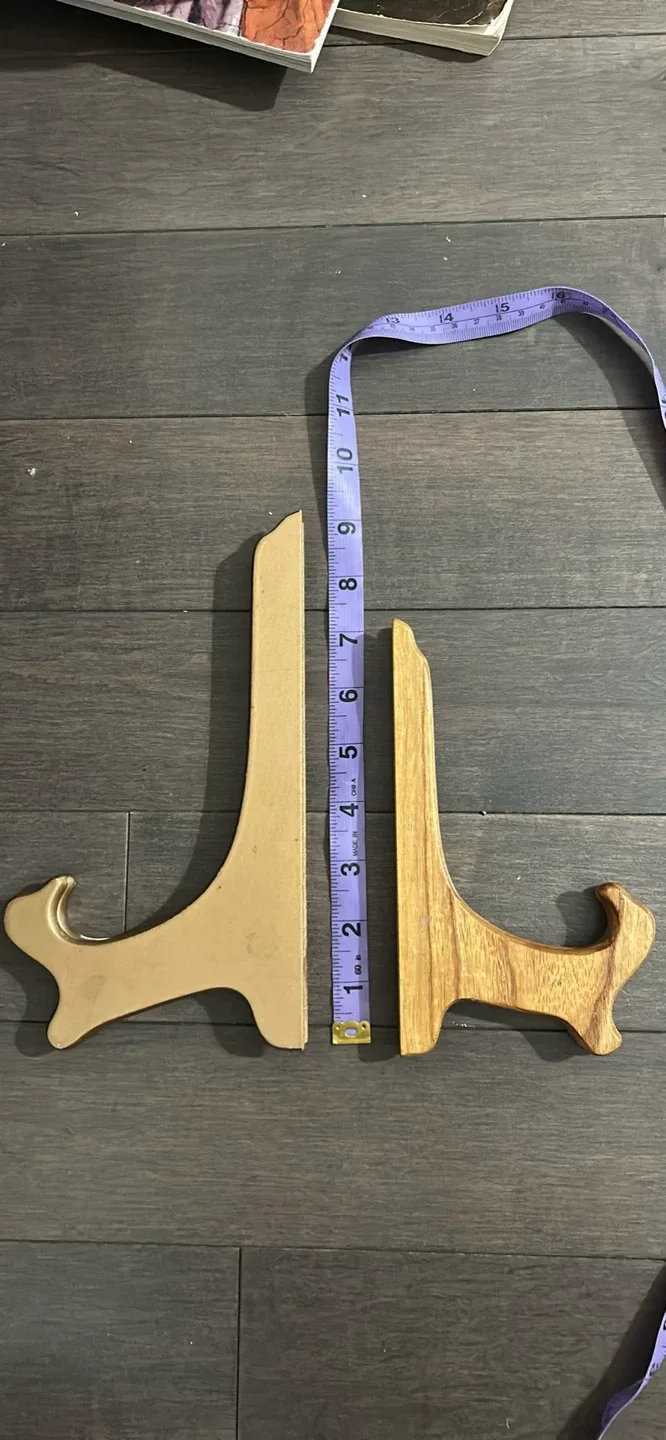 Two Wooden Plate Stands thumbnail