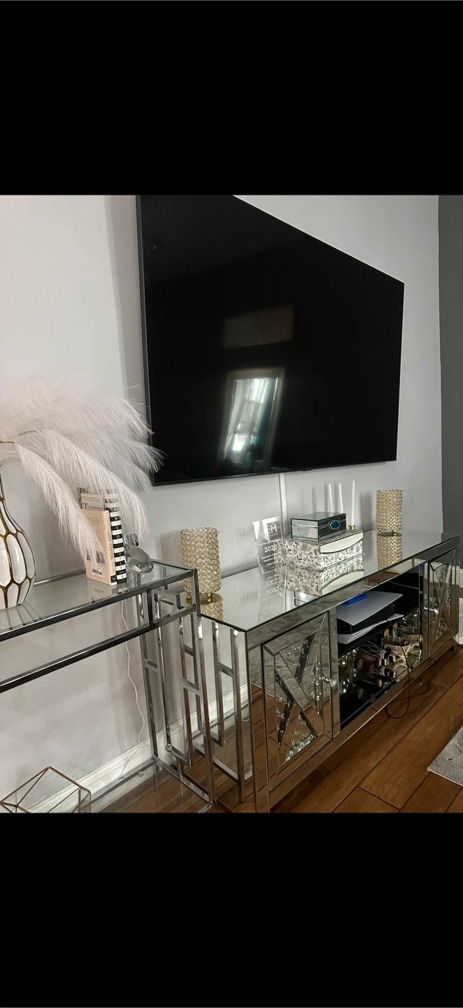 Elegant Decor Modern Mirrored TV Stand - photo 4