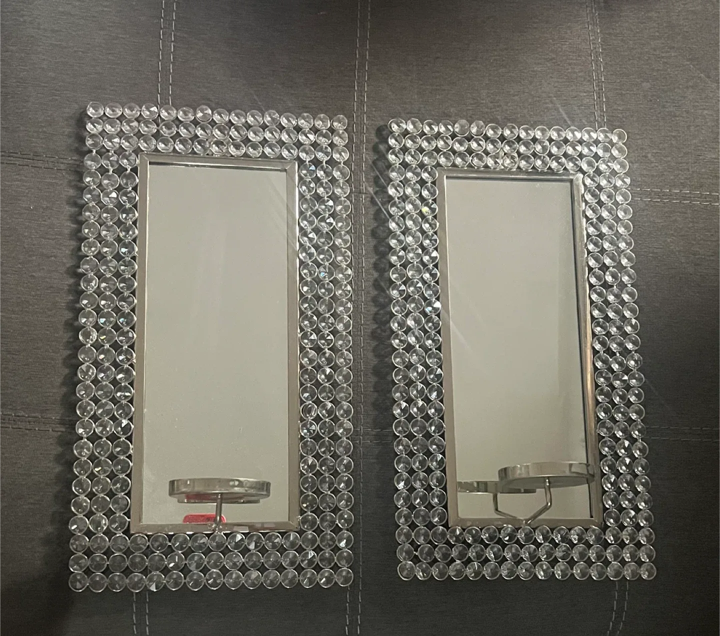 Set of 2 Bejeweled Candle Mirrors image indicator(2)