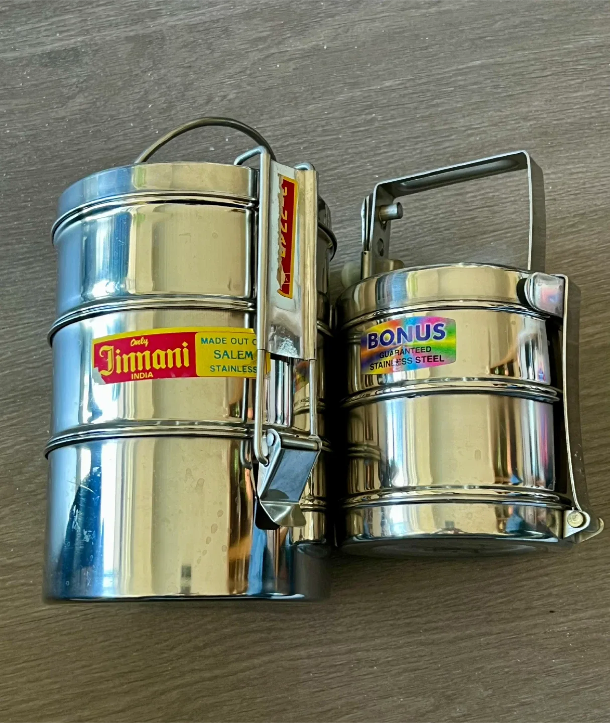 Tinmani & Bonus Stainless Steel Tiffin Lunch Boxes thumbnail