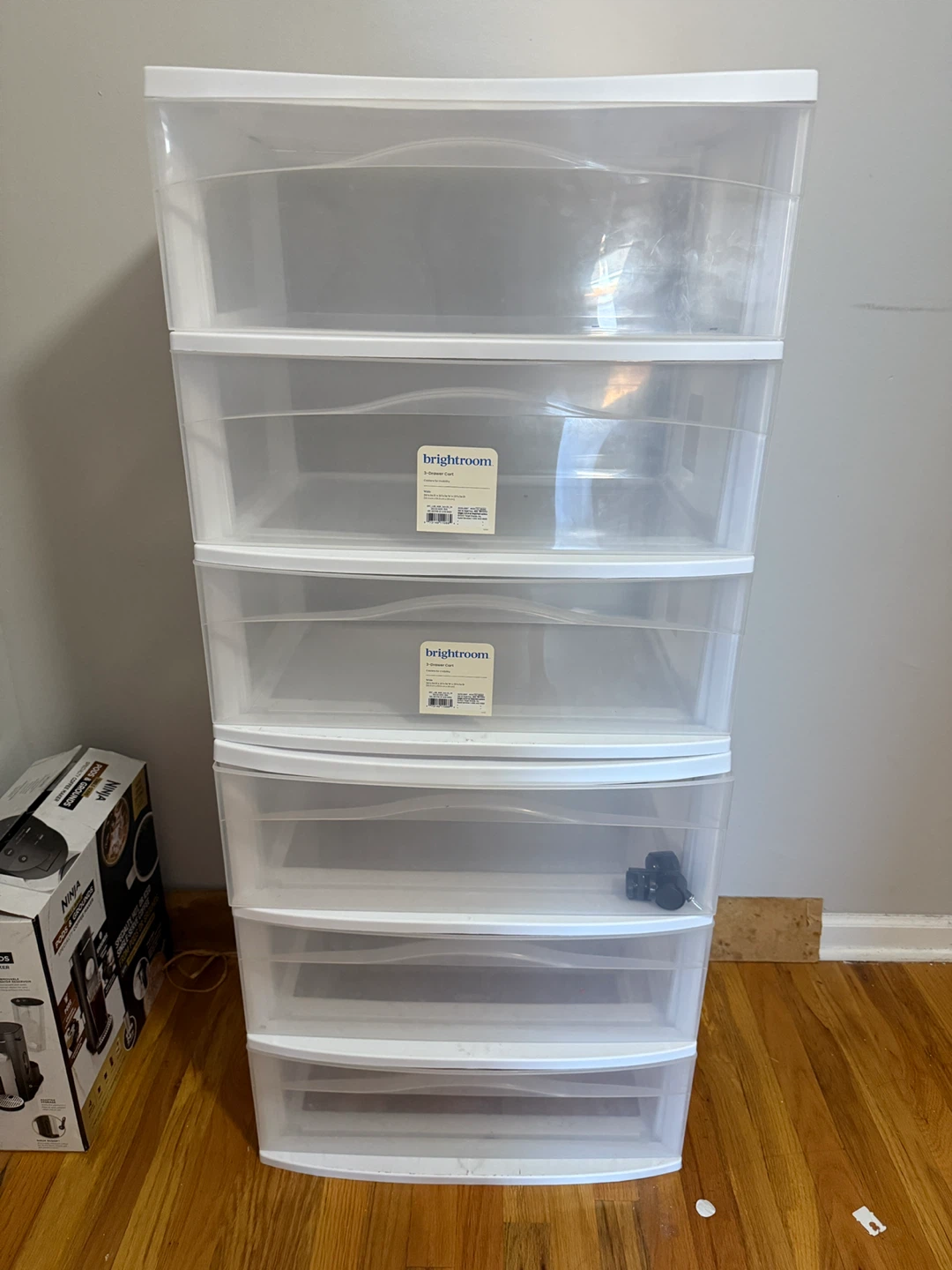Set of 2- Brightroom 3-Drawer Wide Cart - photo 2